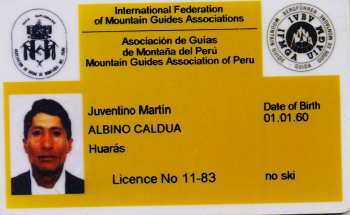 Juventino Martin Albino Caldua Federación Internacional de Asociaciones de Guías de Montaña / IVBV - UIAGM - IFMGA